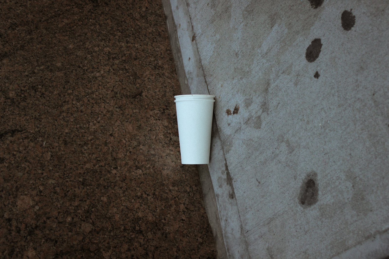 A discarded paper cup